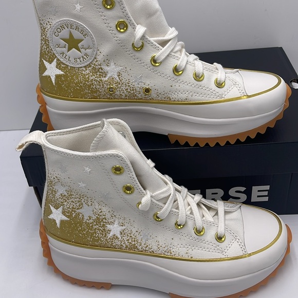 Converse WMNS RUN STAR HIKE HI VINTAGE WHITE/VINTAGE WHITE A12900C Platforms Sne - Picture 3 of 16